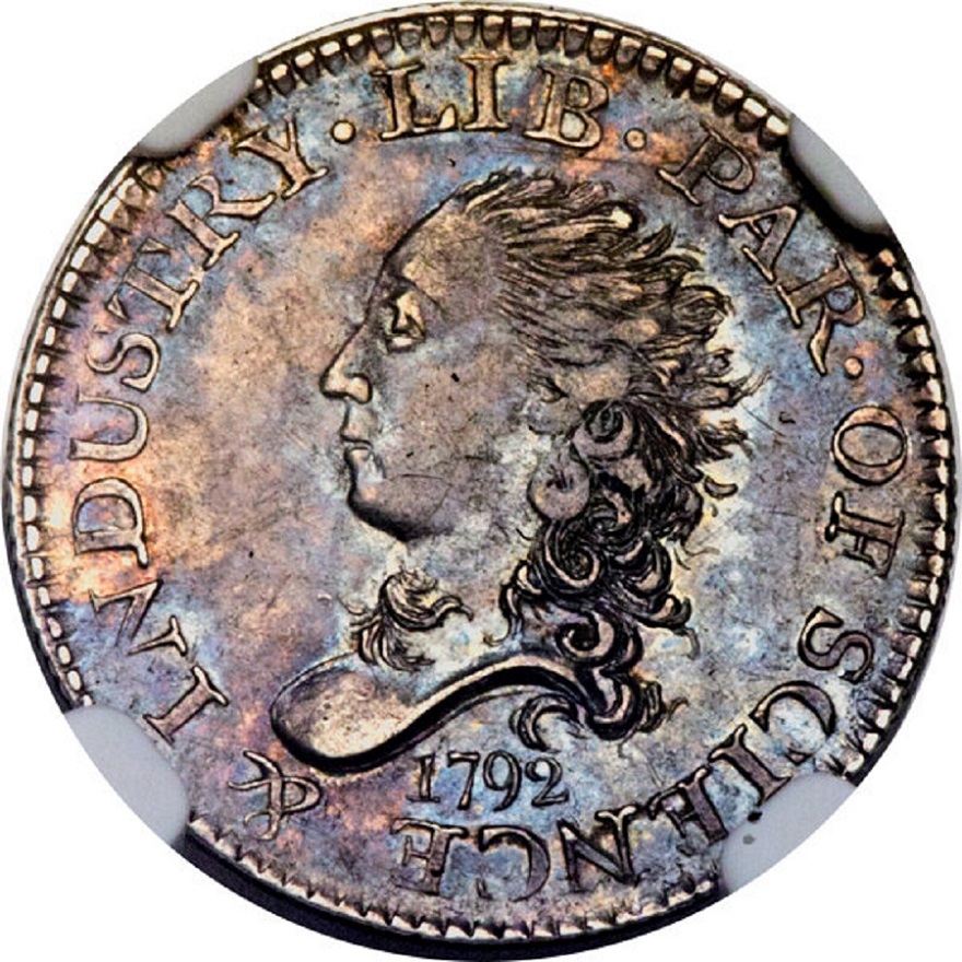 1792-H10c-Half-Disme---Judd-7,-Pollock-7,-R4